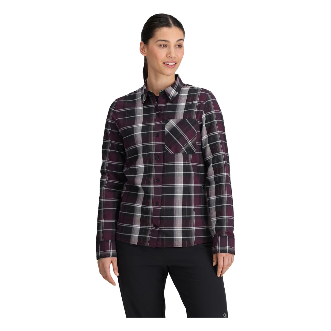 Chemise en flanelle Ravenna femme - Amethyst Plaid - vue avant