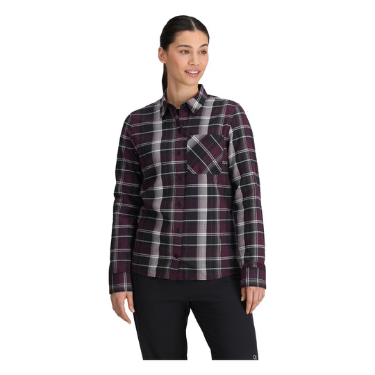 Chemise en flanelle Ravenna femme - Amethyst Plaid - vue avant