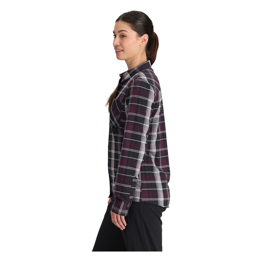 Chemise en flanelle Ravenna femme - Amethyst Plaid - profil