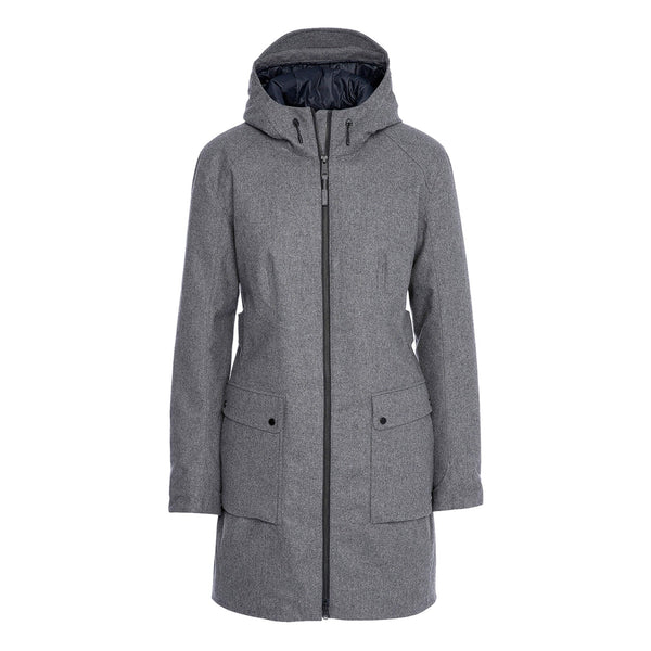 Parka isolée en laine laminée - Femme