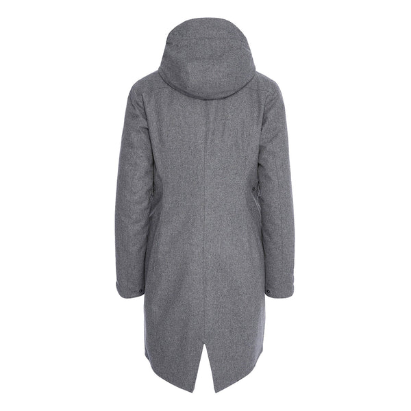 Parka isolée en laine laminée - Femme