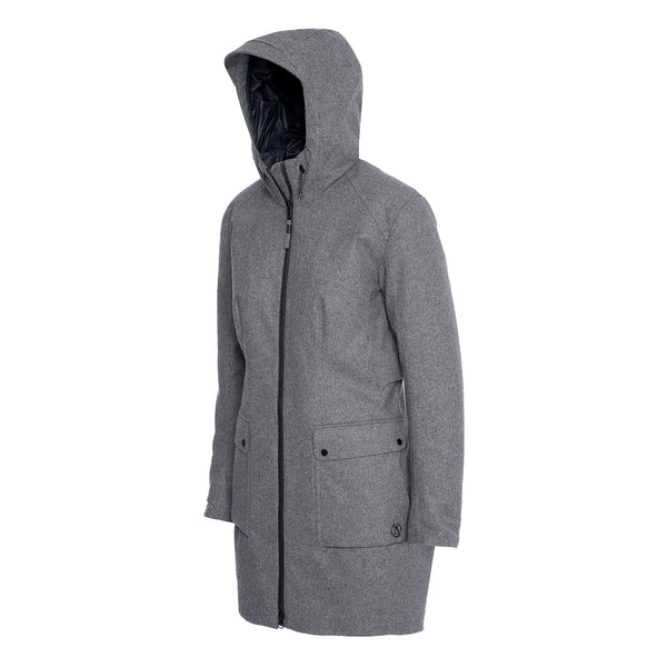 Parka isolée en laine laminée - Femme