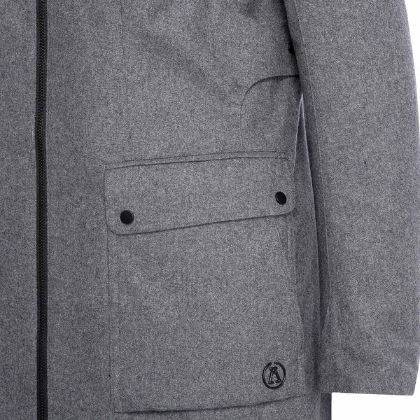 Parka isolée en laine laminée - Femme
