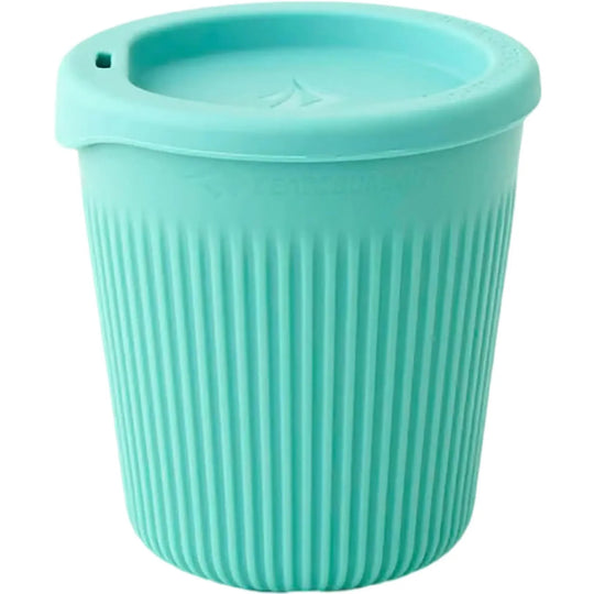 Tasse Passage Cup Sea to Summit bleu avec couvercle, format carré 1:1
