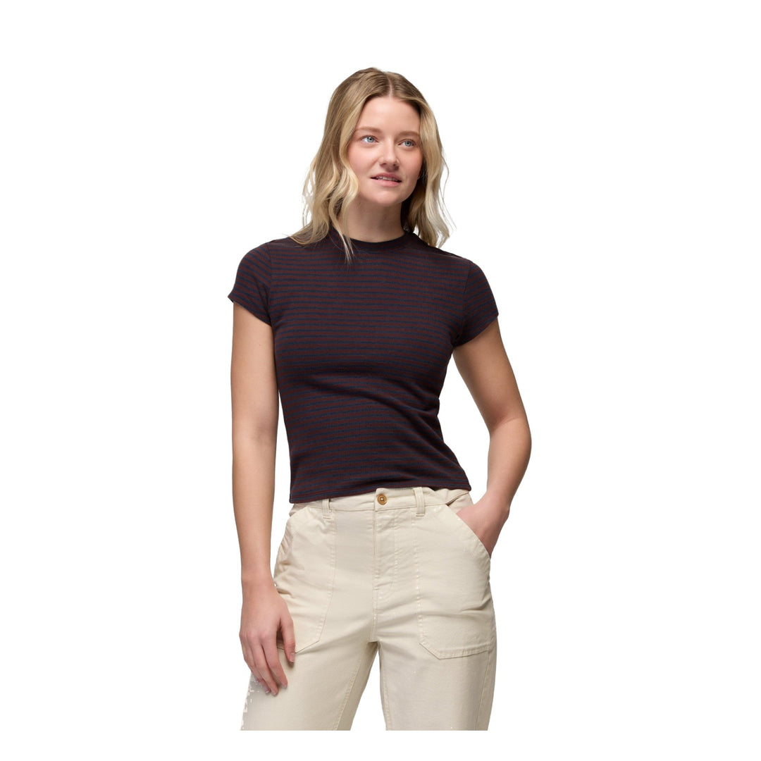 T-shirt Lotus - Femme - Cacao Stripe - vue 2