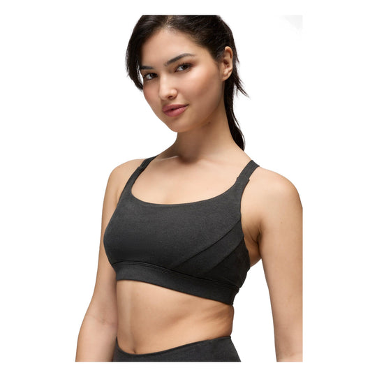 Brassière Heavana Every Day prAna femme - Black Heather - detail