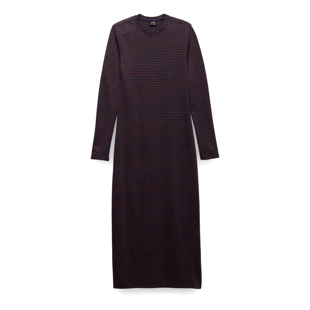 Robe mi-longue Lotus - Femme - Cacao Stripe