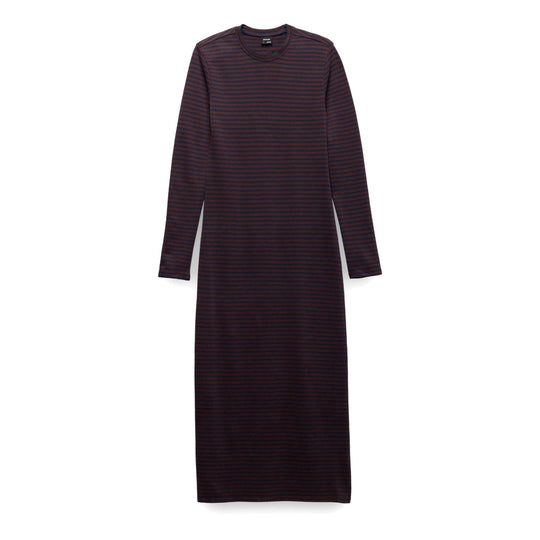 Robe mi-longue Lotus - Femme - Cacao Stripe