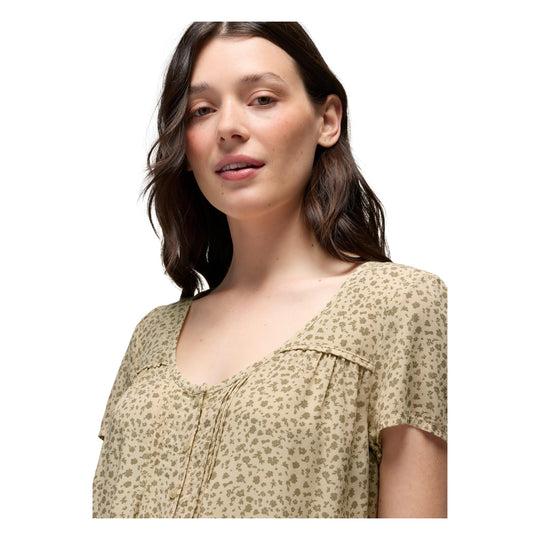 Chemisier à manches courtes Moonvale prAna femme - Stone - détail