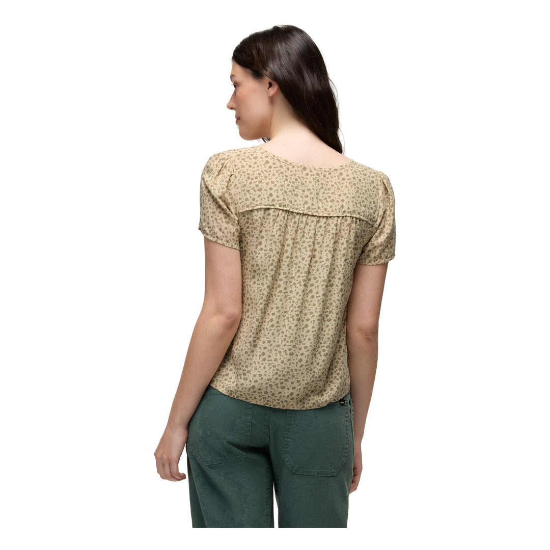Chemisier à manches courtes Moonvale prAna femme - Stone - vue de dos