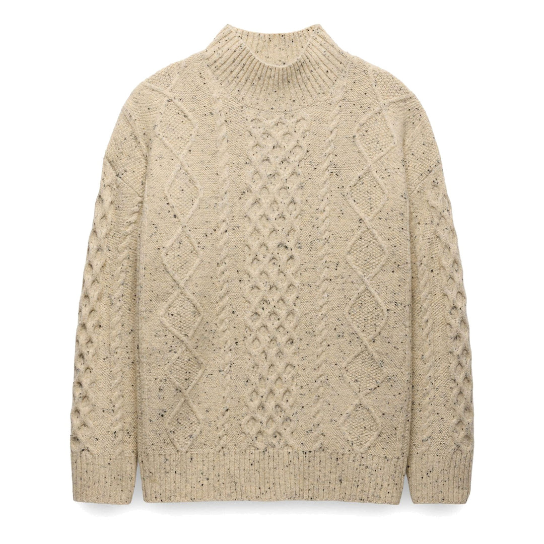 Chandail en tricot torsadé Amber Mountain - Femme - Stone