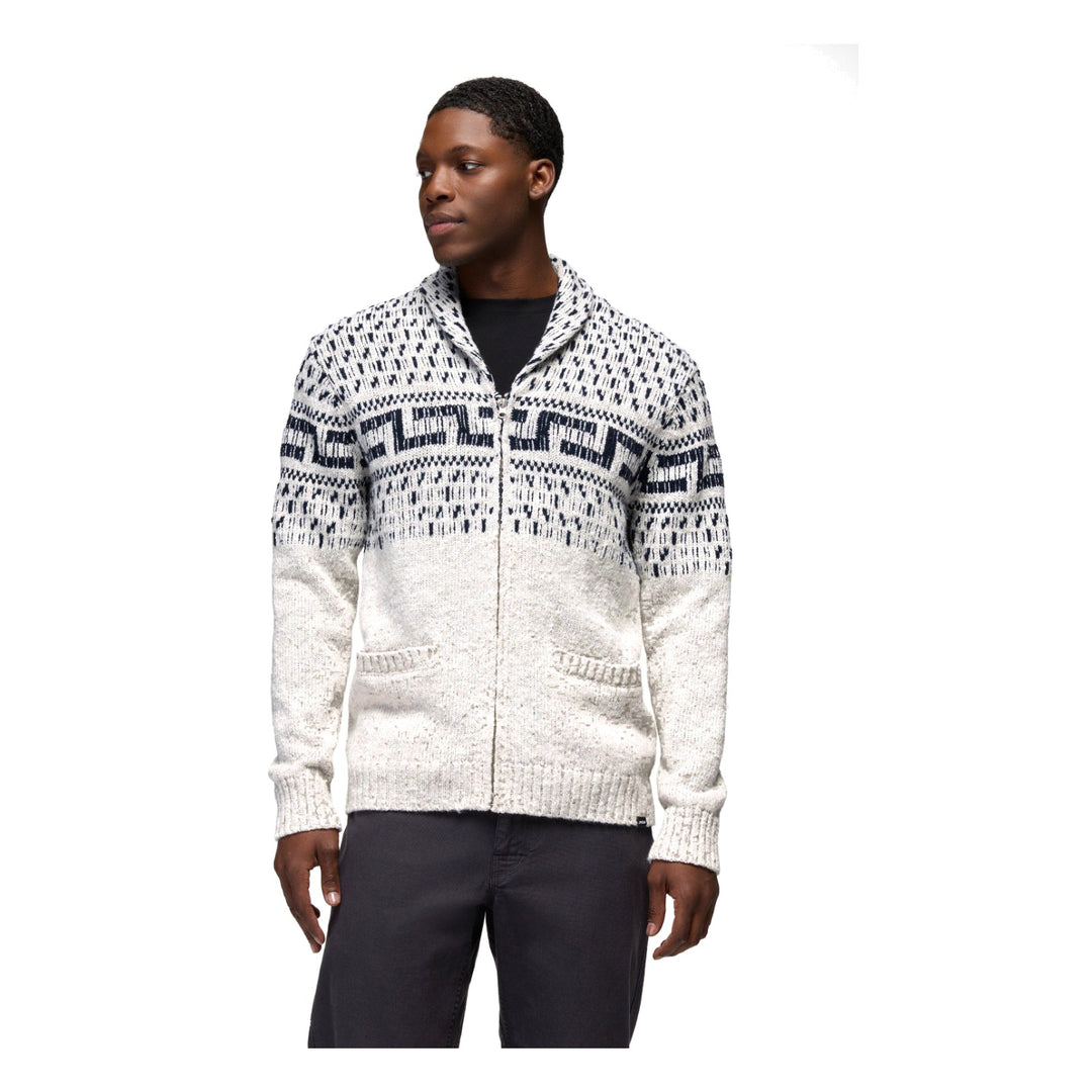 Cardigan en tricot Firegrove prAna homme - Beach Pebble - vue de face