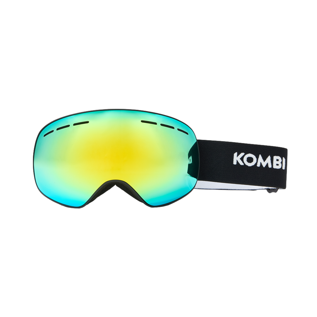 Storm Grey-Gold Ski Goggles - Unisex