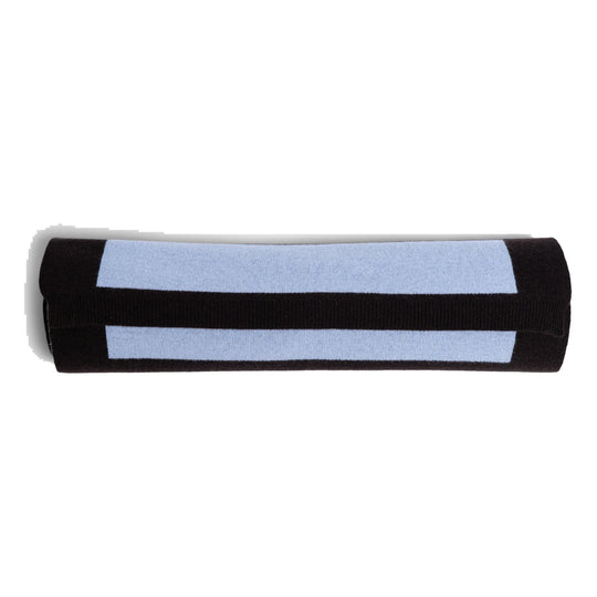 Foulard Jacquard INUIKII brun foncé et bleu - roulé